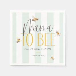 Mama zu Honey Green Baby Shower Serviette
