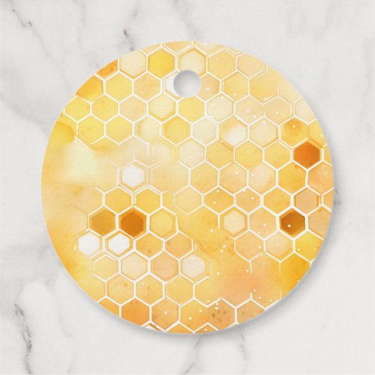 Mama zu Honey Neutral Baby Shower Geschenkanhänger (Rückseite)