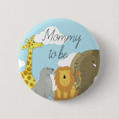 Mama zu Jungle Animals Baby Showroom Button (Vorderseite)