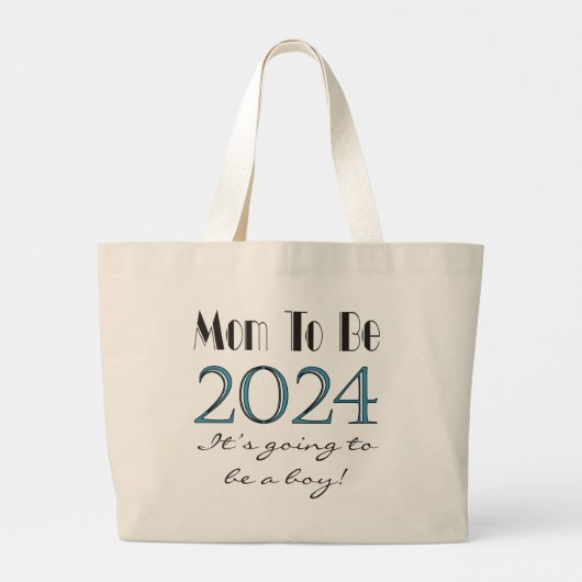 Mama zu künftigen Mamas 2024 Tragetaschen (Rückseite)