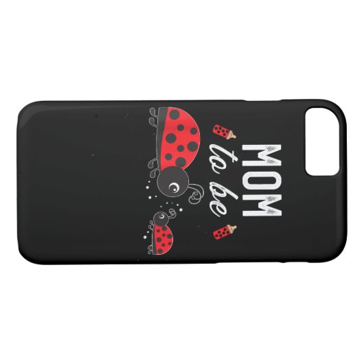 Mama zu Ladybug Babydusche Ladybug Mama Case-Mate iPhone Hülle (Rückseite (Horizontal))