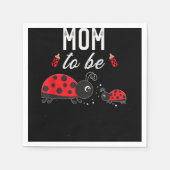 Mama zu Ladybug Babydusche Ladybug Mama Serviette (Vorderseite)