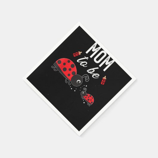 Mama zu Ladybug Babydusche Ladybug Mama Serviette (Ecke)