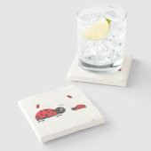 Mama zu Ladybug Babydusche Ladybug Mama Steinuntersetzer (Seitenansicht)