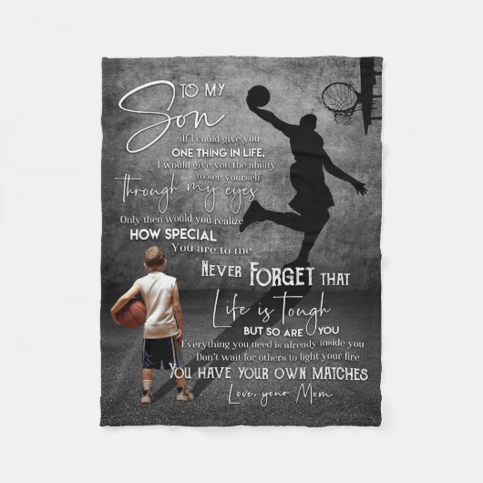 Mama zu meinem Sohn, wenn ich könnte Fleecedecke (Vorderseite)