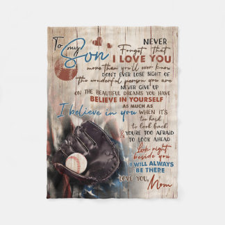 Mama zu meinem Sohn werde ich immer dort sein Base Fleecedecke