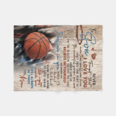 Mama zu meinem Sohn werde ich immer dort sein Bask Fleecedecke (Vorderseite (Horizontal))