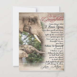 Mama zu meinem Tochter-Brief, Geburtstagsgeschenk Einladung