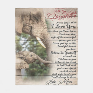 Mama zu meinem Tochter-Brief, Geburtstagsgeschenk  Fleecedecke