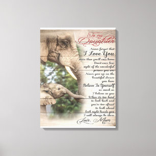 Mama zu meinem Tochter-Brief, Geburtstagsgeschenk Leinwanddruck