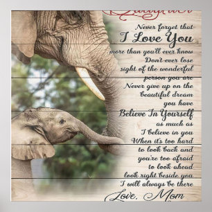 Mama zu meinem Tochter-Brief, Geburtstagsgeschenk  Poster