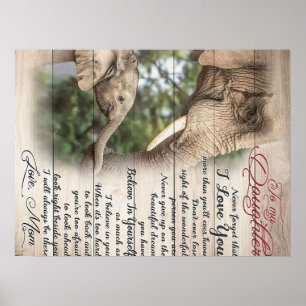 Mama zu meinem Tochter-Brief, Geburtstagsgeschenk  Poster