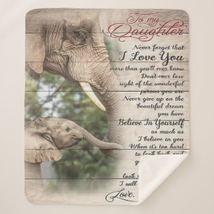 Mama zu meinem Tochter-Brief, Geburtstagsgeschenk Sherpadecke