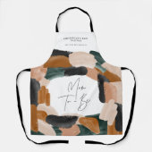 Mama zu moderner Terrakotta grün gestrichen Schürze (Vorderseite)