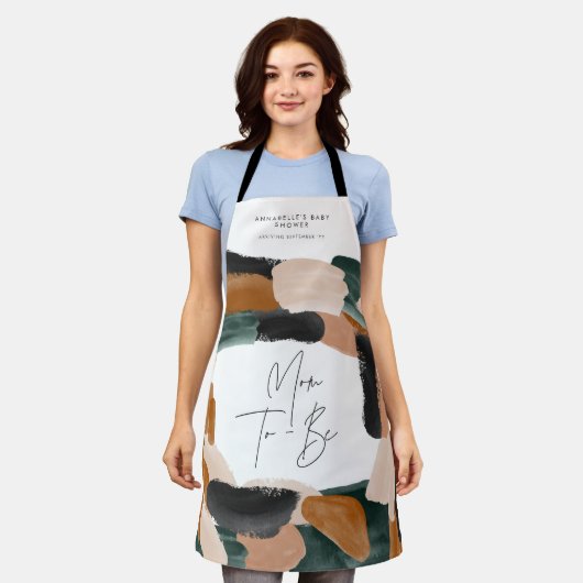 Mama zu moderner Terrakotta grün gestrichen Schürze (Getragen)