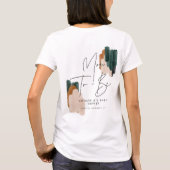 Mama zu moderner Terrakotta grün gestrichen T-Shirt (Rückseite)