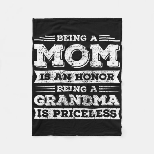 Mama zu sein ist eine Ehre, Oma zu sein, ist unbez Fleecedecke (Vorderseite)