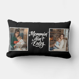 Mama zu sein ist nicht leicht Brush Script Zwei 2  Lendenkissen