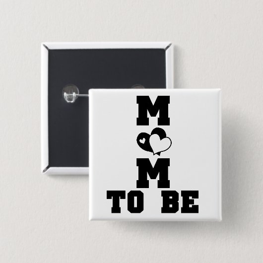 MAMA zu sein - Schwarzer Text Button (Vorne & Hinten)