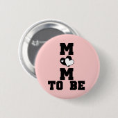 MAMA zu sein - Schwarzer Text Button (Vorne & Hinten)