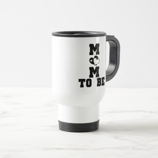 MAMA zu sein - Schwarzer Text Reisebecher (VorderseiteRechts)
