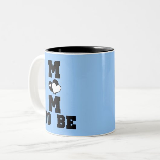 MAMA zu sein - Schwarzer Text Zweifarbige Tasse (Vorderseite Links)