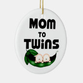 Mama zu Twins (Peapod) Keramik Ornament (Rechts)