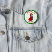 Mama zu Weihnachten Strumpf Teddy Bären Button (Beispiel)