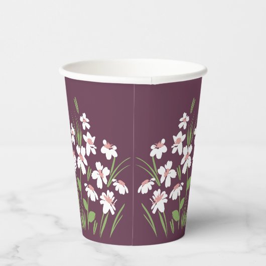 Mama zu werden blühende Babydusche neues Baby lila Pappbecher (Rechts)