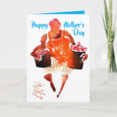 Mama Zuhause Cooking #131011 Muttertag Karte (Vorderseite)