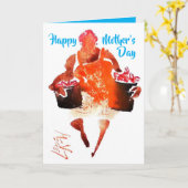 Mama Zuhause Cooking #131011 Muttertag Karte (Gelbe Blume)