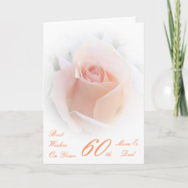 Mama zum 60. Jahrestag der Hochzeit und Vater Rosa Karte