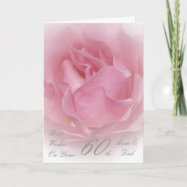 Mama zum 60. Jahrestag der Hochzeit und Vater Rosa Karte