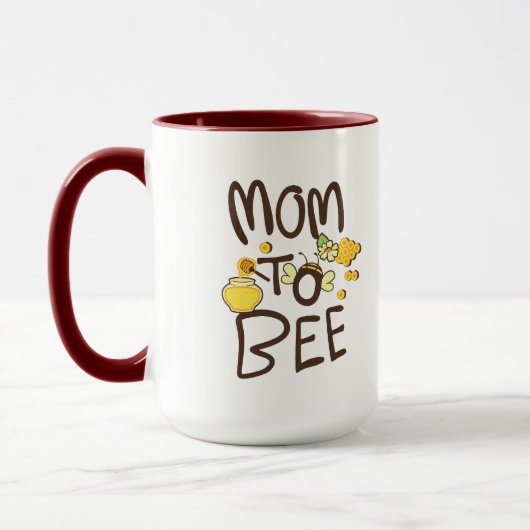 Mama zum Bienen mit Cartoon Dekoration Tasse (Links)
