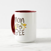 Mama zum Bienen mit Cartoon Dekoration Tasse (Vorderseite Links)