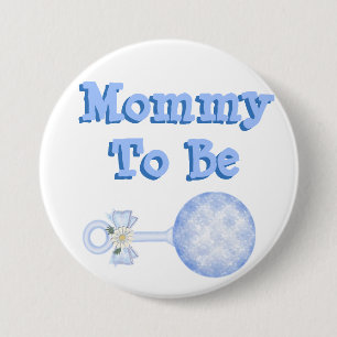 Mama, zum blauer Knopf Babyparty des Babys zu sein Button