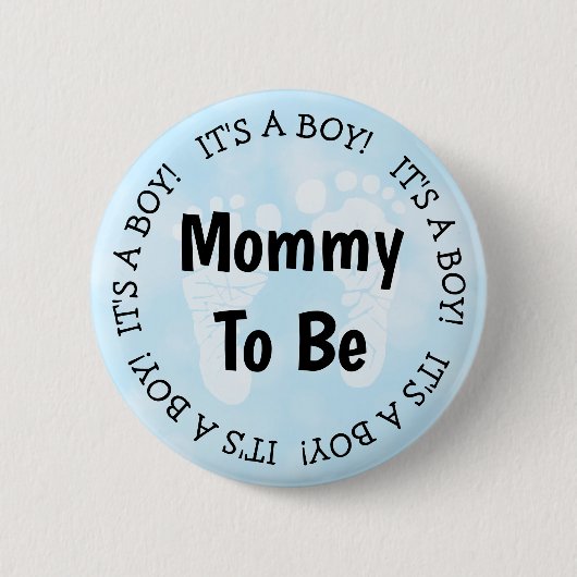 Mama zum Blue Baby Shooting Button (Vorderseite)