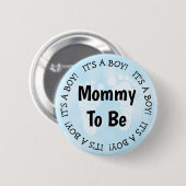 Mama zum Blue Baby Shooting Button (Vorne & Hinten)