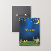 Mama zum Button für Camping Themed Kinderdusche (Vorderseite/Rückseite)