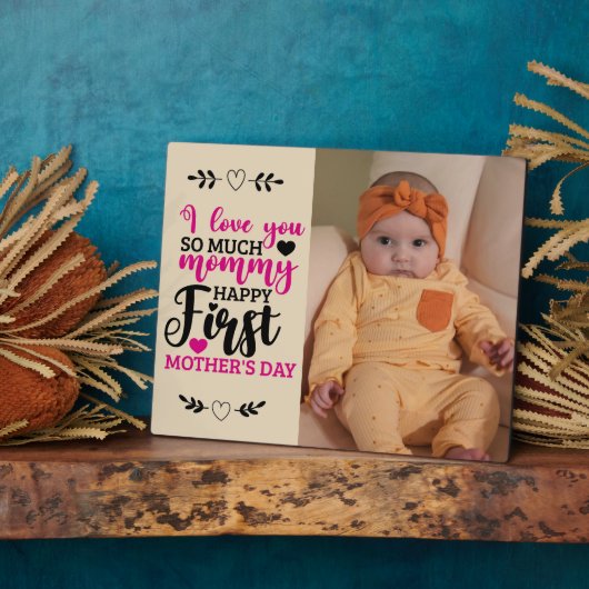 Mama zum ersten Muttertag Fotoplatte (Seite)