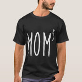 Mama zum fünften Power Mutter von fünf Kindern T-Shirt (Vorderseite)