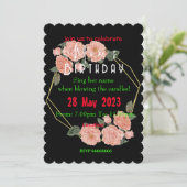 Mama zum Geburtstag Einladung (Stehend Vorderseite)