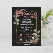 Mama zum Geburtstag Einladung (Stehend Vorderseite)