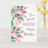 Mama zum Geburtstag farbenfroh Karte (Gelbe Blume)