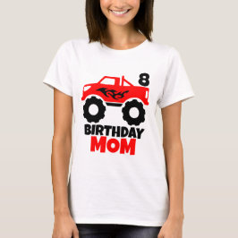 Mama zum Geburtstag Junge Rote Monster Lkw Matchin T-Shirt