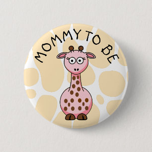 Mama, zum Giraffen-Babypartyknopf zu sein Button