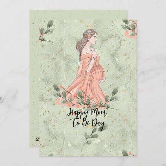 Mama zum Grünen am Muttertag Feiertagskarte (Vorne/Hinten)