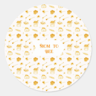 Mama zum Honey Themed Runder Aufkleber