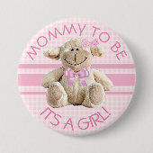 Mama zum Lamb-Baby-Duschknopf Button (Vorderseite)