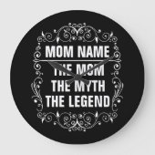 Mama zum Muttertag Große Wanduhr (Vorderseite)